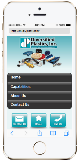 Diversified Plastics' Mobile Website